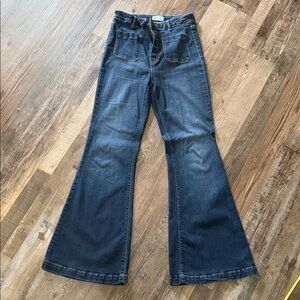 Cello Dark Blue Flare Jeans
